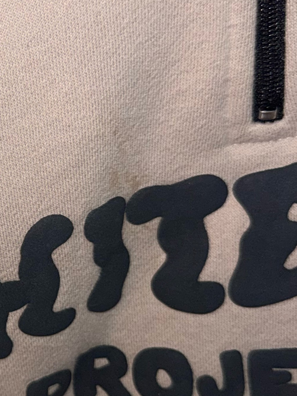 White Fox Project 5 Beige Half-Zip Sweatshirt - Picture 3 of 3